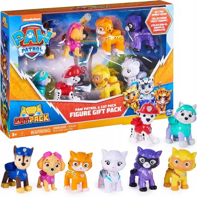 Набор фигурок Paw Patrol Cat Pack - Щенячий патруль - Фигурки: собаки +  кошки 6066044 - купить с доставкой по выгодным ценам в интернет-магазине  OZON (1200251836)