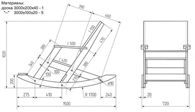 Кресло-качалка своими руками: чертежи, фото, решения | Кресло-качалка, Стул  из паллет, Мебель из фанеры