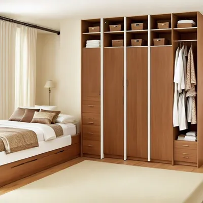 Шкафы в спальню на заказ - заказать шкаф в спальню по индивидуальным  размерам в Москве от производителя.