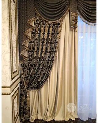 Элегантные шторы с принтом и подхватом купить в Минске от Компания «Дом штор »