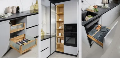 Кухни с антресолями ⭐ : 56 фото прямых и угловых кухонных гарнитуров под  потолок