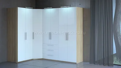 Угловой шкаф Соло с зеркалом (белый матовый) 393.07Z-W – купить в  интернет-магазине Мебель-Москва