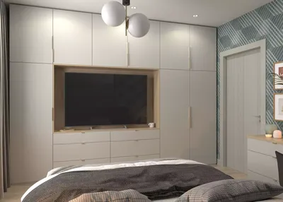 Шкаф в спальню с телевизором фото фотографии