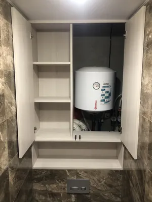 Встраиваемый шкаф в туалет - 70 фото