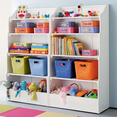 Стеллаж для хранения игрушек Детский Пластиковый многоярусный стеллаж для  хранения прикроватная тележка корзина для хранения | AliExpress