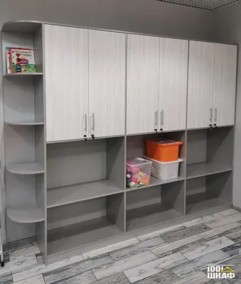 Шкаф в детскую для книг и игрушек - по индивидуальным размерам арт. 3893