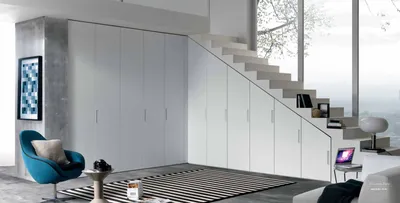 Шкаф под лестницей | Шкаф под лестницей, Дом в стиле модерн, Место под  лестницей