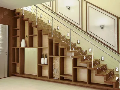 Встроенные шкафы под лестницей 2 - купити в Одесі - Меблі Мандарин