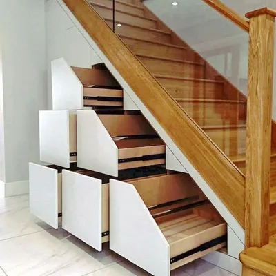 Шкаф комбинированный под лестницу