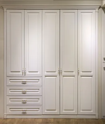 Серый распашной шкаф «Роан» для спальни в стиле Прованс, Арт.509