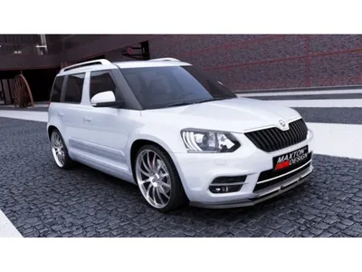 Купить SK-YE-1F-FD1 Накладка на передний бампер от Maxton Design на Skoda  Yeti рестайл в наличии