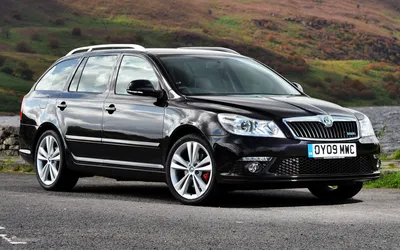 Skoda Octavia Combi 2013 glossy finish - all sides Car Mockup Template