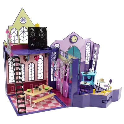 Игровой набор Monster High Deluxe High School - «Monster High Deluxe High  School. Игровой набор дом - школа Монстер Хай. Жуткий и интересный замок,  где можно потеряться навсегда! Дом для кукол Monster