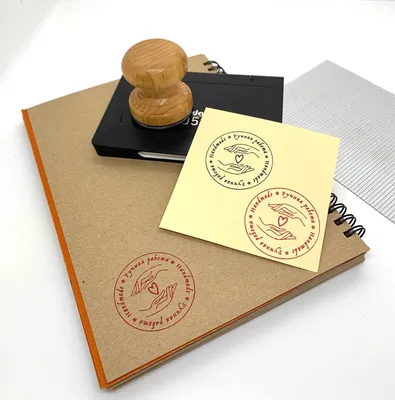 Штамп для бумаги, картона, ткани \"100% Natural\" в Anlya Stamps .