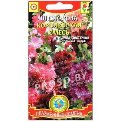 Семена цветов Шток-роза \"Королевская\", смесь купить по цене 49 ₽ в  интернет-магазине KazanExpress