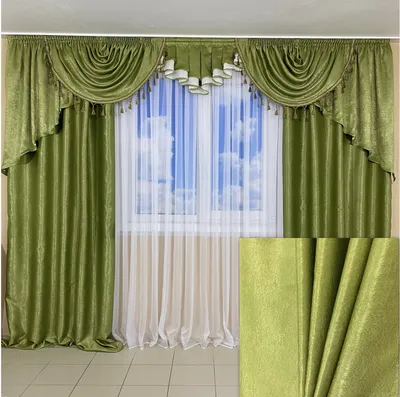 Комплект штор для гостиной и спальни с ламбрекеном Домалетто 42475234  купить в интернет-магазине Wildberries