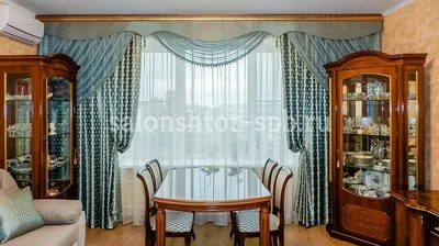 Классические шторы с ламбрекеном в гостиную - салон штор \"Новый Стиль\"  Москва