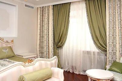 Зеленые шторы в интерьере: 67 фото дизайнов гостиных, спален и кухонь |  ivd.ru
