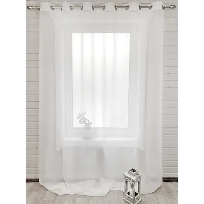 Комплект штор на люверсах тюль белый — купить в Нижнегорском от 8 226 руб.  в интернет-магазине rimskie.com с доставкой