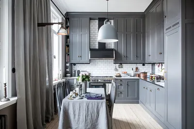 Интерьер кухни-гостиной в квартире и доме: фото проектов, варианты  зонирования, дизайн