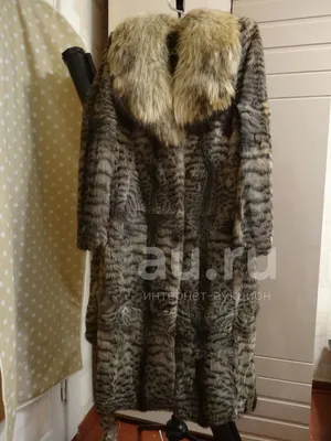 Шуба натуральная XL 52 из камышового кота + чехол — купить в Красноярске.  Состояние: Отличное. Накидки, шубы на интернет-аукционе Au.ru