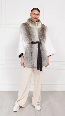Светлая норковая шуба-пальто ШД-349 купить в интернет-магазине г. Москва –  GRAFINIA