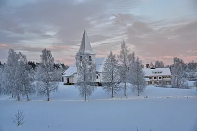 Зимний Пейзаж Красным Деревянным Домом Швеции стоковое фото  ©Patryk_Kosmider 213253604