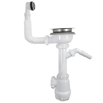Сифон для раковины Wellsee Drainage System 182125000, латунь, матовый  черный в Москве - купить в интернет-магазине сантехники Wellsee