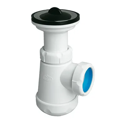Сифон для раковины Wellsee Drainage System 182125000, латунь, матовый  черный в Москве - купить в интернет-магазине сантехники Wellsee