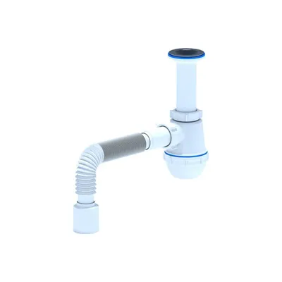 Сифон 1 1/2\" Ukinox S303 для кухонных моек из нержавеющей стали / для  раковины на кухню - купить по выгодной цене в интернет-магазине OZON  (654562573)