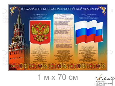 Стенд \"Государственные символы Российской Федерации\"