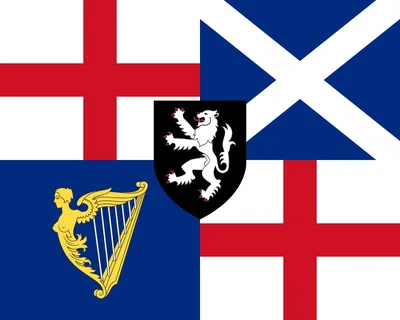 Британский флаг развивается на ветру на закате на фоне неба Национальный символ  Англии Стоковое Фото - изображение насчитывающей свобода, изолировано:  200159436