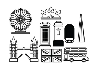 Символы Лондона иллюстрация штока. иллюстрации насчитывающей флаг - 28169210
