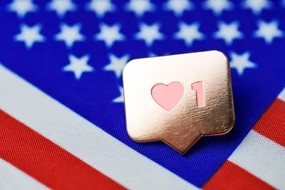 Символы США (флаг летящего орла, герб, щит и лавровый венок, геральдические  иконы ) Векторное изображение ©Tribaliumivanka 152140470