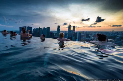 Отель Marina Bay Sands, бассейн под облаками — Teletype
