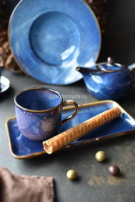 Iris от KunstWerk - cерия столовой посуды | Синяя посуда, Посуда, Керамика