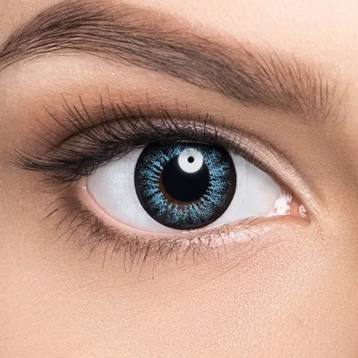 Голубые линзы Adria Glamorous Blue | Купить контактные линзы в  интернет-магазине AdriaCats