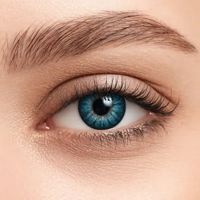 Цветные синие линзы для глаз в СПБ