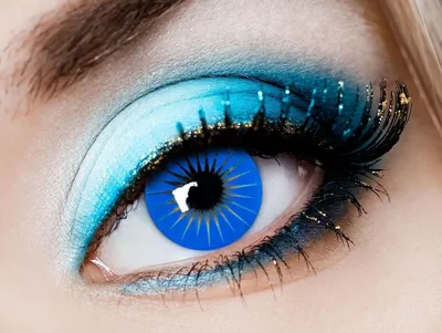 MEDEO: Medeo Wild Blue- насыщенный синий с прожилками оттенок линз для глаз
