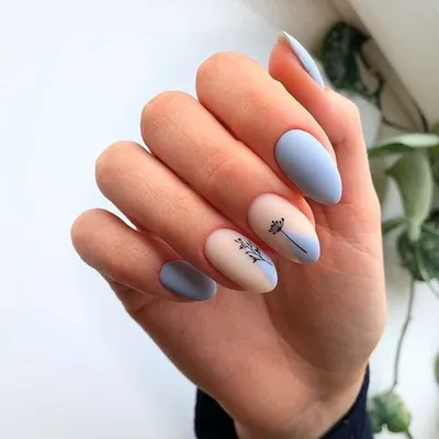 Голубой матовый маникюр (ФОТО): модный тренд для современных модниц -  trendymode.ru