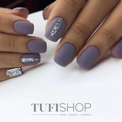 Голубой матовый маникюр | Manicura de uñas, Manicuras, Manicura
