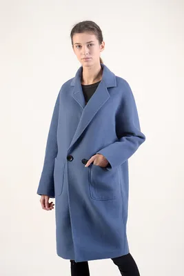 Купить пальто стеганое синее больших размеров | ODEVAIWEAR
