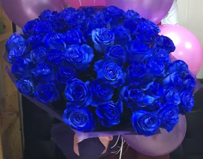 11 синих роз в коробке | купить недорого | доставка по Москве и области