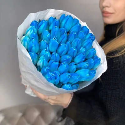 Эксклюзивные синие тюльпаны «Naty .blue»