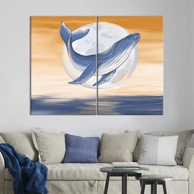 Синий кит — 579-ST-S 20х25 см / Купить алмазную мозаику Белоснежка
