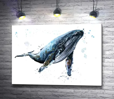 Купить Картина на подрамнике «Синий кит» холст 40 x 30 см