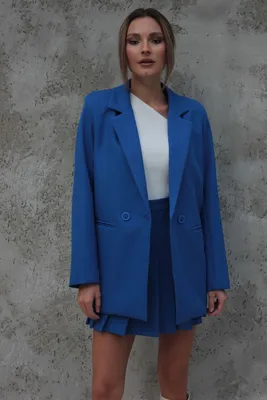 Пиджак женский LOVE REPUBLIC 2256201601 голубой 42 RU - купить в Москве,  цены на Мегамаркет