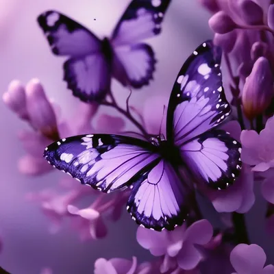 Красивые бабочки и сиреневые цветы, на деревянном фоне :: Стоковая  фотография :: Pixel-Shot Studio