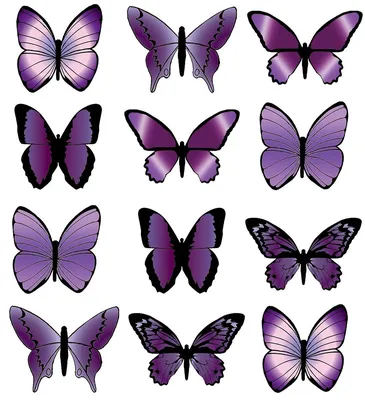 Сиреневые хрупкие бабочки, фиолетовая …» — создано в Шедевруме
