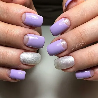 Делаем красивый светлый маникюр / сиреневый дизайн ногтей / lilac nail  design - YouTube